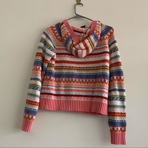 Knitted sweater with hood